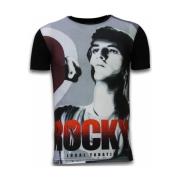 T-shirt Korte Mouw Local Fanatic Rocky Balboa Digital Rhinestone