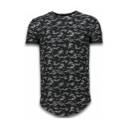 T-shirt Korte Mouw Justing Fashionable Camouflage Long Fi Army