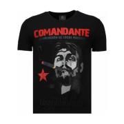 T-shirt Korte Mouw Local Fanatic Che Guevara Comandante Rhinestone