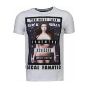 T-shirt Korte Mouw Local Fanatic Kim Kardashian Rhinestone