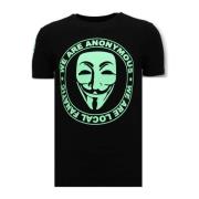 T-shirt Korte Mouw Local Fanatic We Are Anonymous