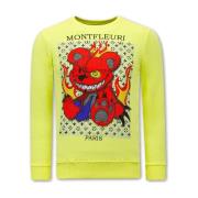 Sweater Tony Backer Print Monster Teddy Bear