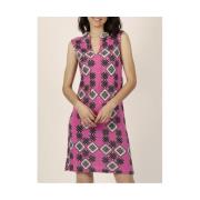 Jurk Admas Mouwloze zomerjurk Art Deco fuchsia