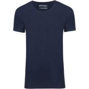 T-shirt Garage Stretch Basic Navy Diepe O-Hals