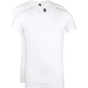 T-shirt Alan Red James Brede O-Hals Wit (2Pack)