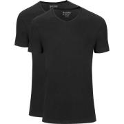 T-shirt Slater 2-pack Basic Fit T-shirt V-hals Zwart