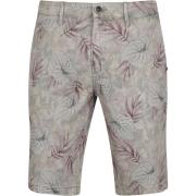 Broek No Excess Short Garment Dyed Print Grijs