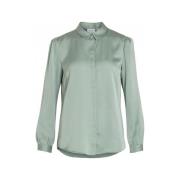 Blouse Vila Shirt Ellette Satin L/S - Green/Milieu
