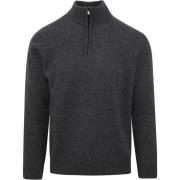 Sweater Suitable Half Zip Trui Wol Blend Antraciet