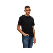 T-shirt Selected Noos Pan Linen T-Shirt - Black