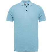 T-shirt Cast Iron Poloshirt Lichtblauw