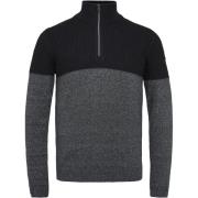 Sweater Vanguard Trui Half Zip Zwart Grijs