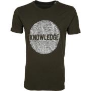 T-shirt Knowledge Cotton Apparel T-shirt Alder Donkergroen