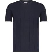 T-shirt State Of Art Knitted T-Shirt Navy