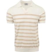 T-shirt Suitable Roan Knitted Polo Linnen Beige