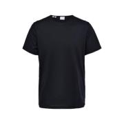 T-shirt Selected T-Shirt Bet Linen - Black