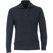 Sweater Casa Moda Halfzip Trui Donkerblauw
