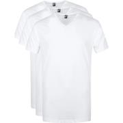 T-shirt Alan Red Vermont T-Shirt V-Hals Wit 3 pack