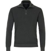 Sweater Casa Moda Half Zip Pullover Donkergroen