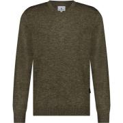 Sweater State Of Art Trui V-Hals Groen Melange