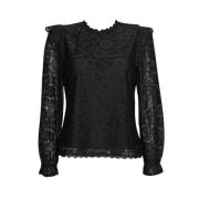 Overhemd Pieces PCOLLINE LS LACE TOP NOOS BC