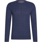 Sweater Cappuccino Italia Cable Pullover Navy