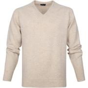 Sweater William Lockie V-Hals Lamswol Beige
