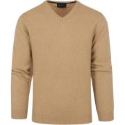 Sweater Suitable Pullover Wol V-Hals Beige