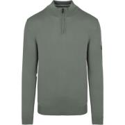 Sweater Suitable Race Half Zip Trui Groen