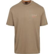 T-shirt BOSS T-shirt Backprint Lichtbruin