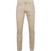 Broek Pierre Cardin Broek Lyon Tapered Ecru