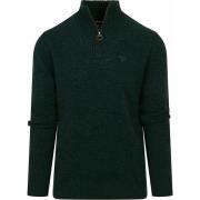 Sweater Barbour Half Zip Trui Wol Donkergroen