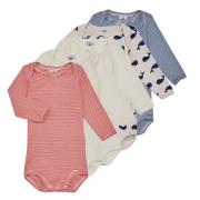 Pyjama's / nachthemden Petit Bateau BODY US ML BALEINE PACK X5