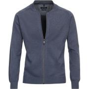 Sweater Casa Moda Vest Zip Blauw