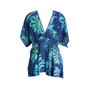 Jurk Desigual Kaftan blouse met tropische print voor dames