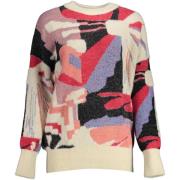 Sweater Desigual Dames Abstracte Print Gebreide Trui Multicolor