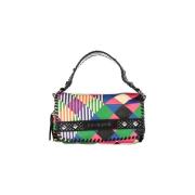 Handtas Desigual Multicolor Leren Schoudertas met Studs