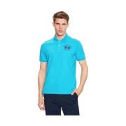 T-shirt La Martina Classic Fit Poloshirt voor heren - Turquoise