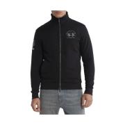 Sweater La Martina Heren Full Zip Hoodie Zwart