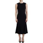 Jurk D&amp;G zwarte crepe midi-jurk