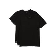 T-shirt Lacoste Lounge 3 Pack Plain Stretch Cotton T-Shirts Black