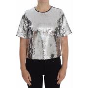 Overhemd D&amp;G Dolce Gabbana Pailletten Top Zilver