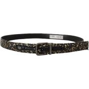 Riem D&amp;G Tweekleurige lederen riem met chromen gesp