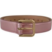 Riem D&amp;G roze leren riem voor dames