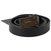 Riem D&amp;G Antieke Logo Gesp Lederen Riem