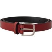 Riem D&amp;G leren riem voor heren in rood