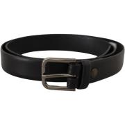 Riem D&amp;G Zwarte Leren Riem Klassieke Stijl