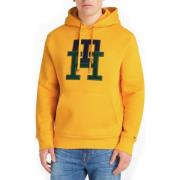 Sweater Tommy Hilfiger Sweatshirt van katoenmix met lange mouwen en va...