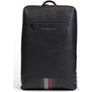 Tas Tommy Hilfiger Leren Rugzak Zwart AM0AM08384