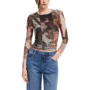 Overhemd Desigual Mesh top met lange mouwen voor dames veelkleurig